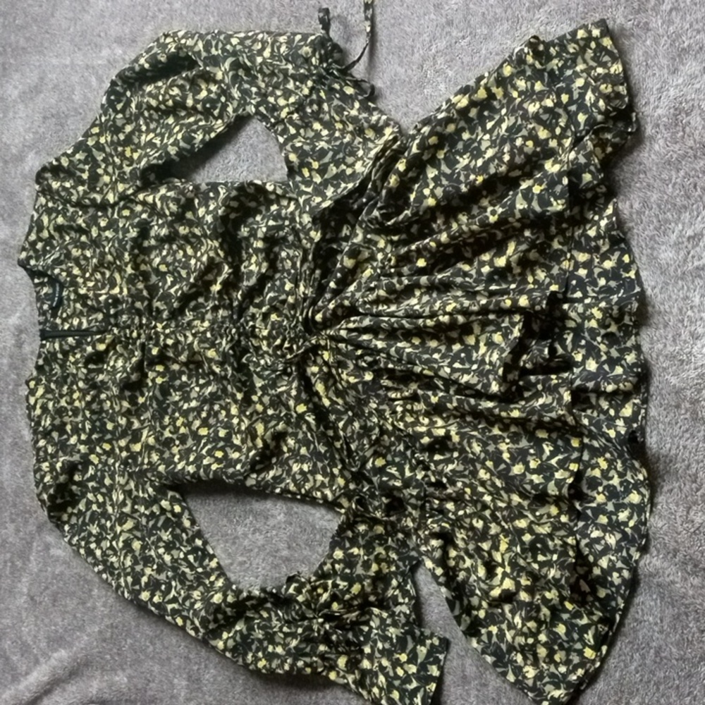 Jolie Studio drop waist ruched tie front dress